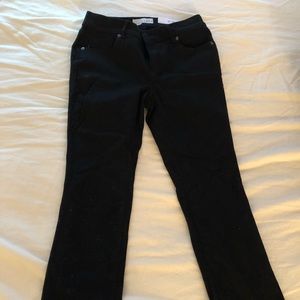 LOFT modern kick crop black jeans